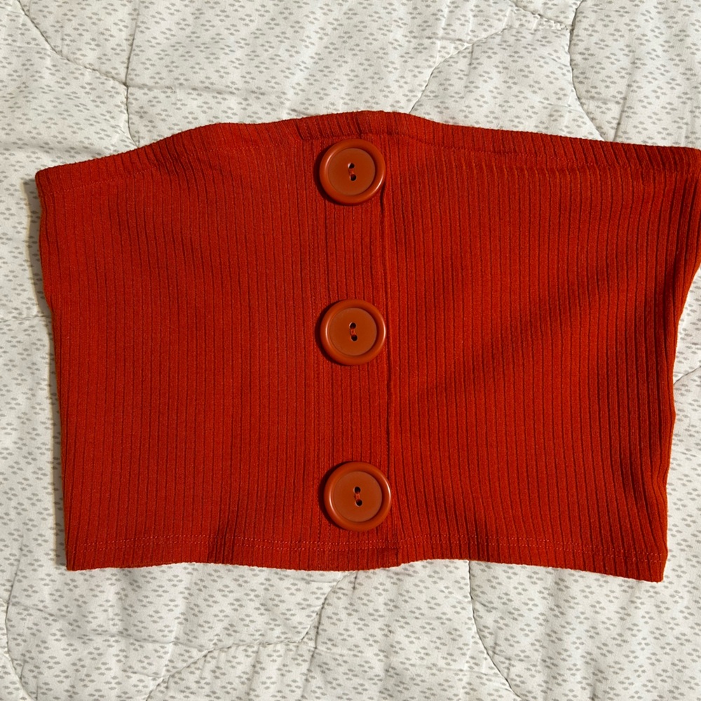 Strapless bandeau top